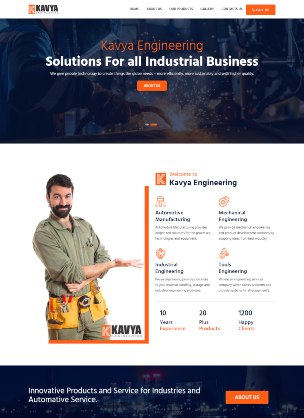 Kavya Engineering Workshop — website by Adiora / Apkiwebsite