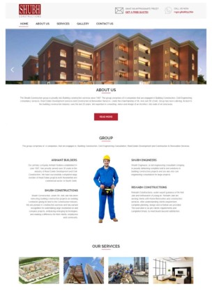 Shubh Constructions — website by Adiora / Apkiwebsite